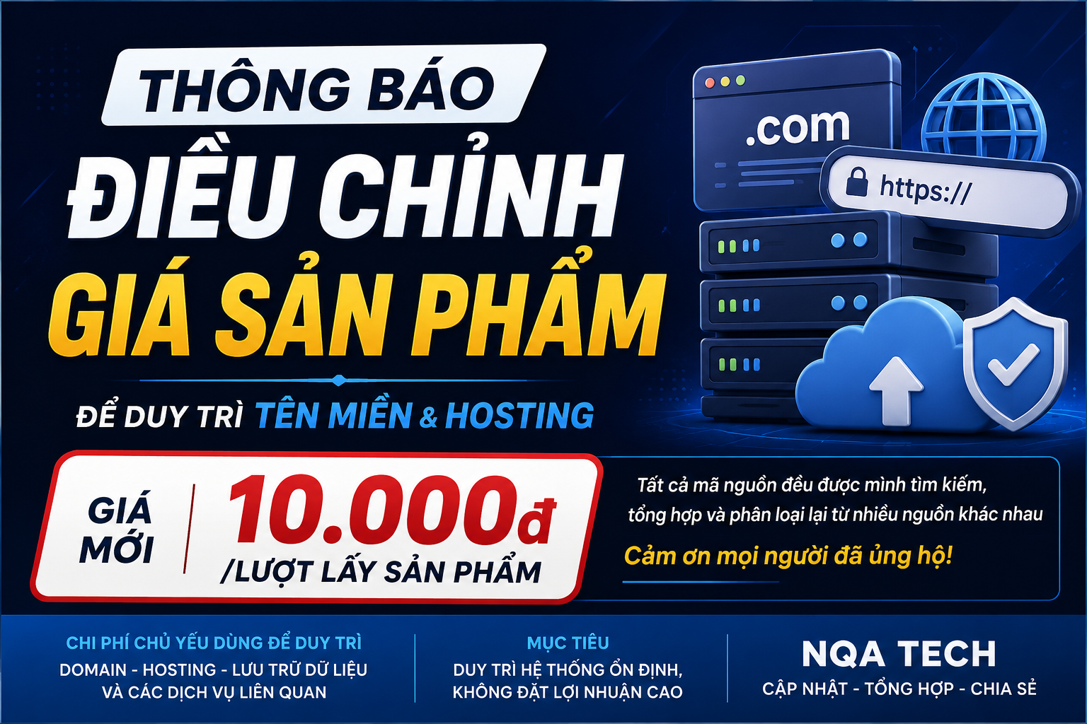 THÔNG BÁO ĐIỀU CHỈNH GIÁ SẢN PHẨM