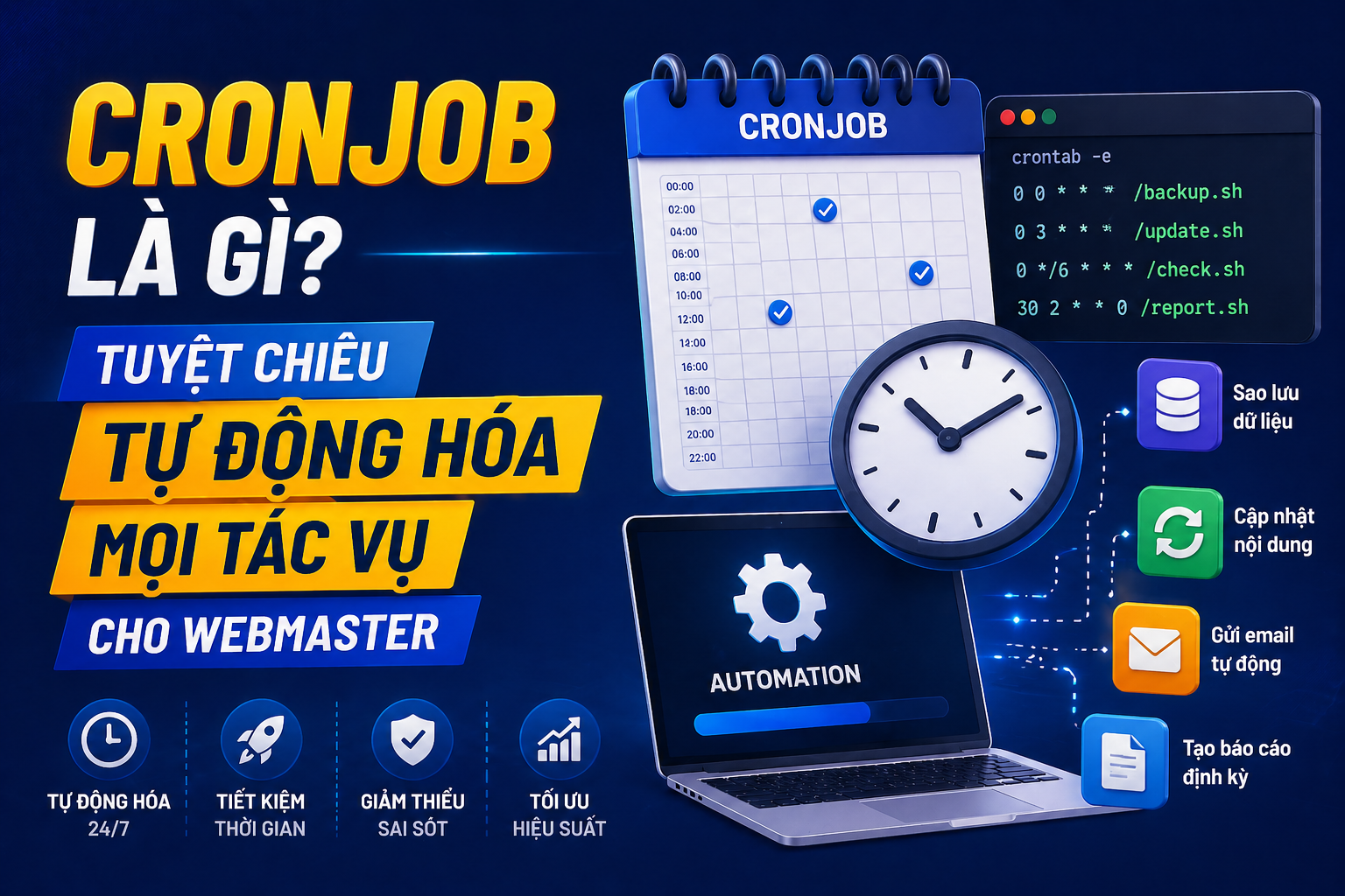 Cronjob là gì? Tuyệt chiêu tự động hóa mọi tác vụ cho Webmaster